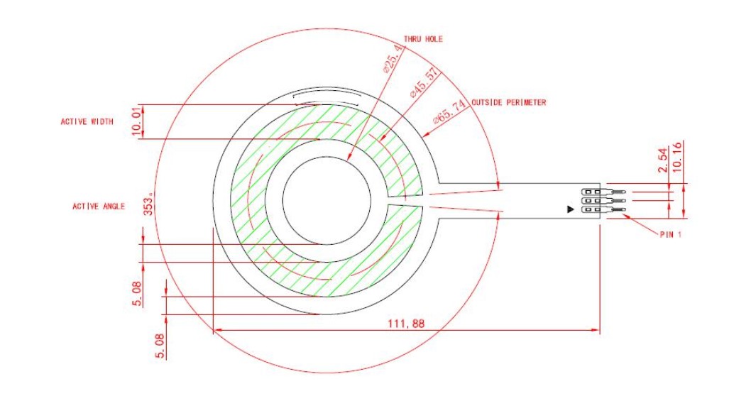 Pressure sensor legtop